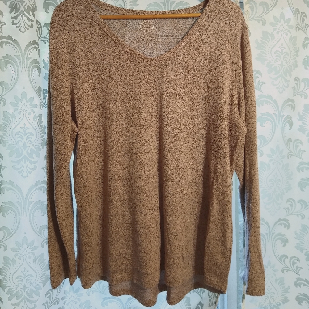 FINAL PRICE Rose Heathered, soft cozy pullover from 24/7